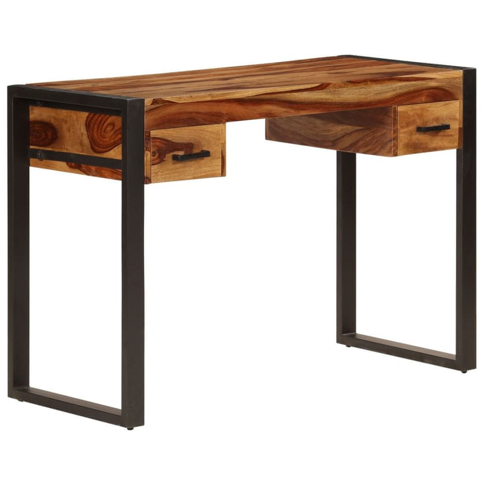 Petromila vidaXL Stôl s 2 zásuvkami 110x50x77 cm masívne sheeshamové drevo